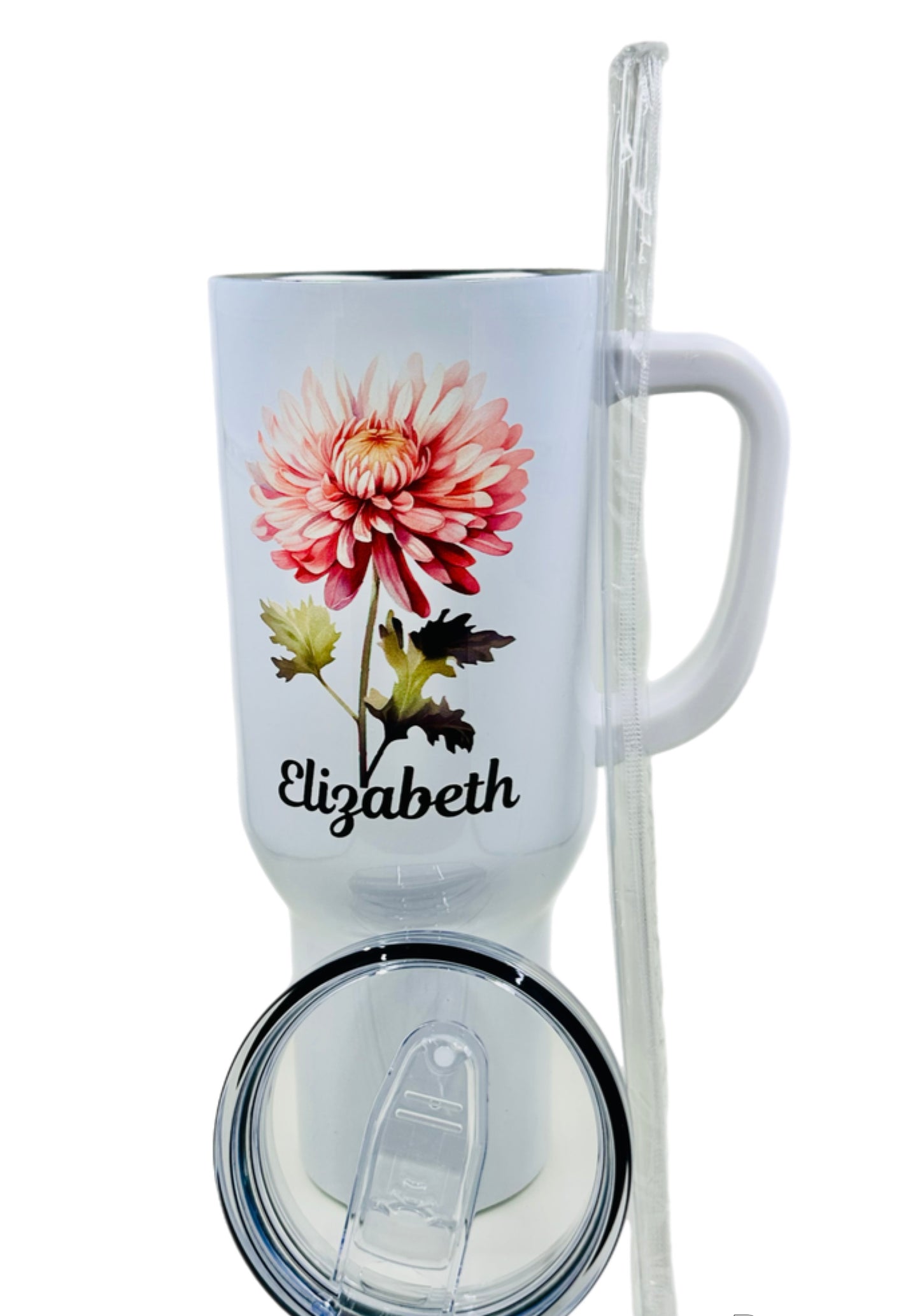40oz Birth Month Flower Tumbler