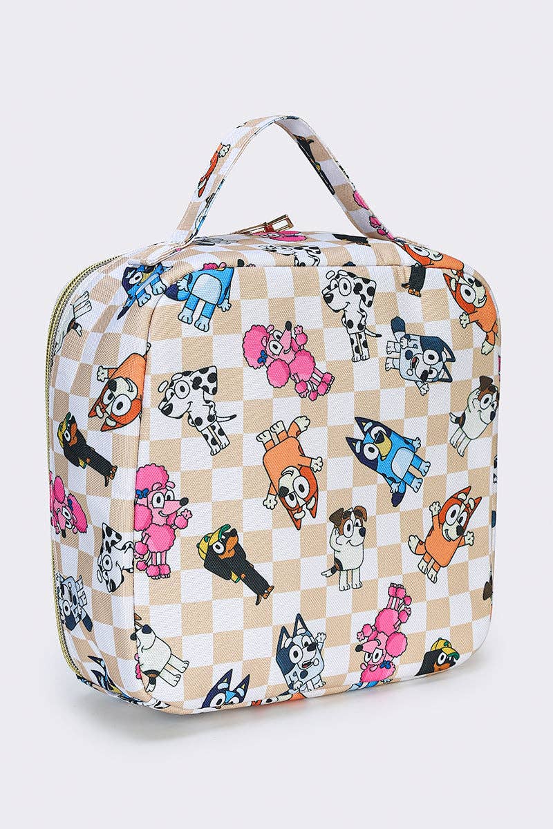 Kids Checkered Character LunchBoxes Bag