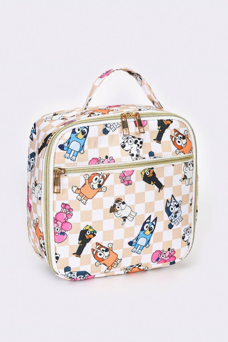 Kids Checkered Character LunchBoxes Bag