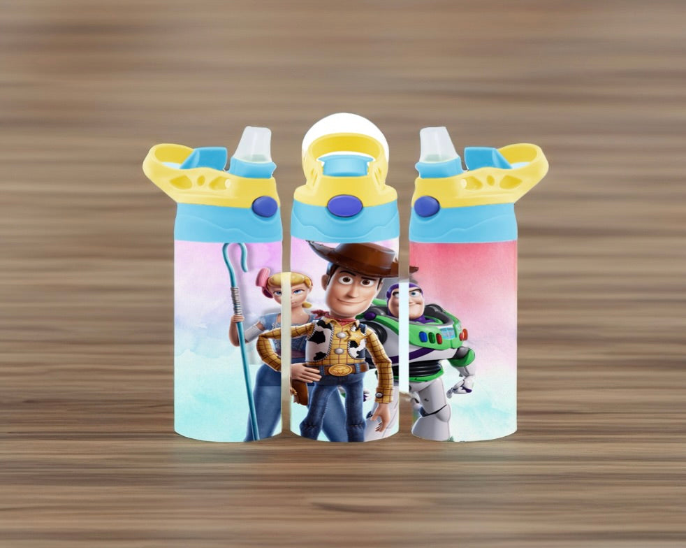 Kids Cartoon Flip Top Tumblers