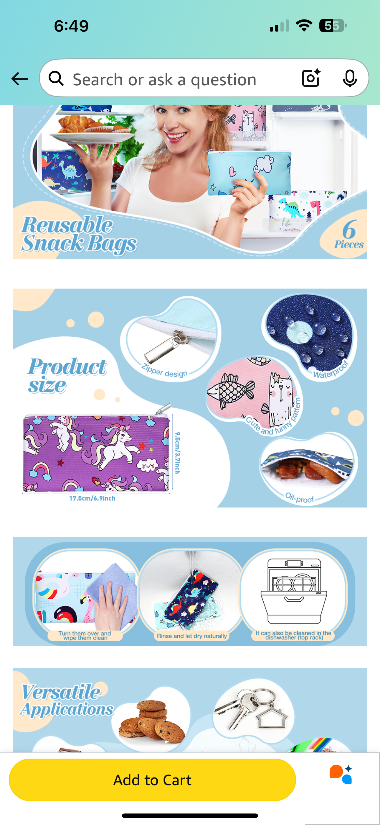Reusable Snack Bags